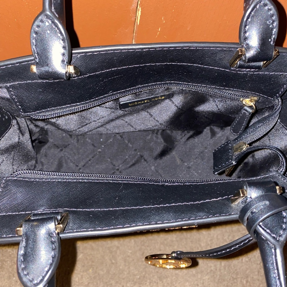 MK Sleek black satchel handbag